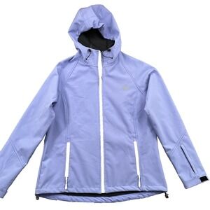 New Balance Windbreaker Jacket Women Large Lilac Sports Training Running Outdoor
